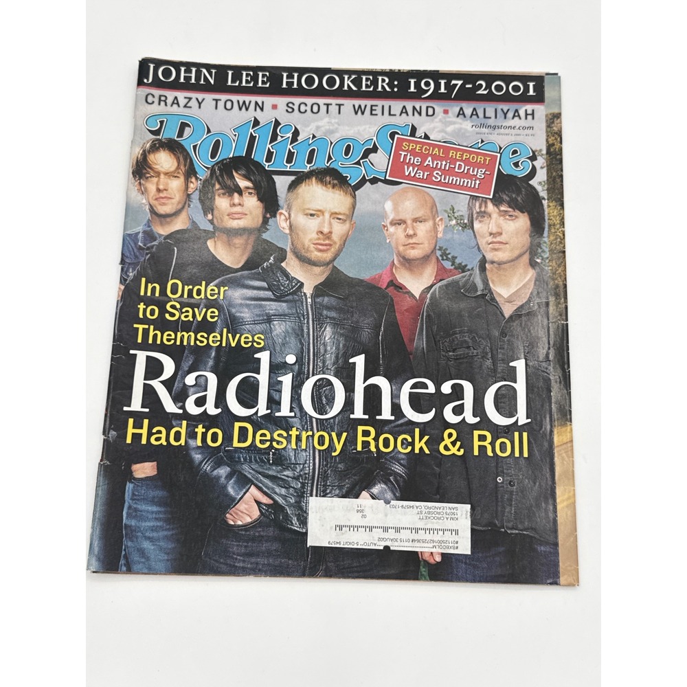 Rolling Stone Magazine Issue 874 August 2 2001 Radiohead Aaliyah John Lee Hooker
